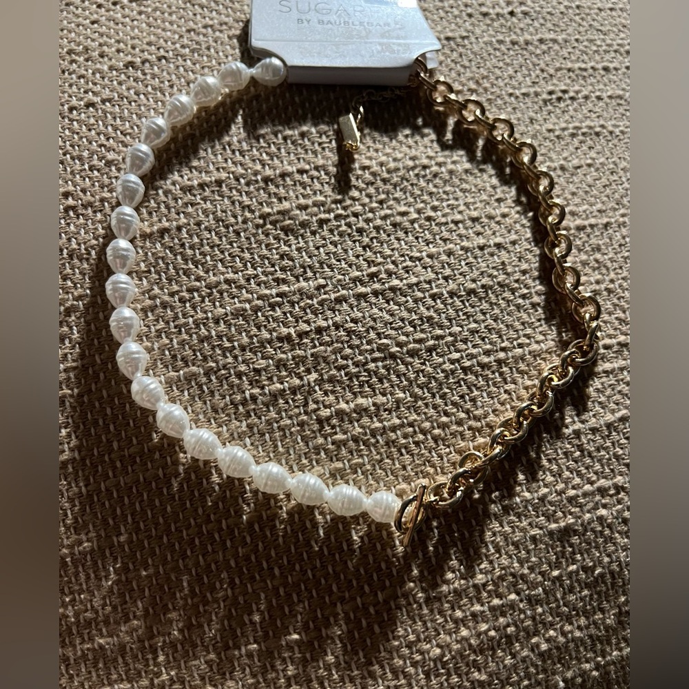 NWT Bauble Bar Pearl Necklace